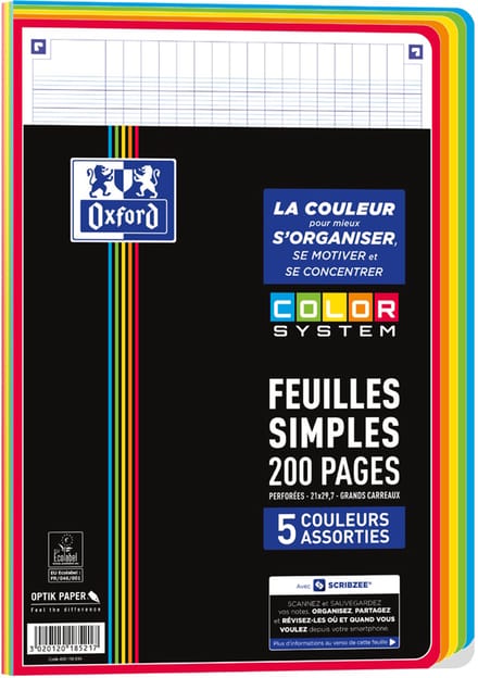 Oxford Gekleurde Gelinieerde Schriften, A4