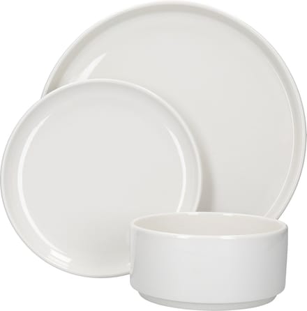 Servies Set, 12 Delig, Porselein, Wit - Mikasa | Camberlie