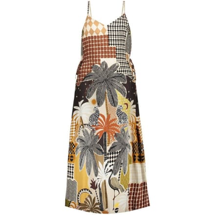 Geisha dress 67407-20 775 brown/sand/black