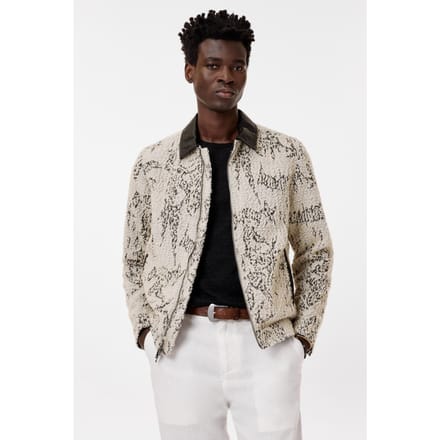 John Varvatos Cordova Regular Fit Collar Jacket In Bou Twine Taglia: S | Bomber Outlet | Uomo