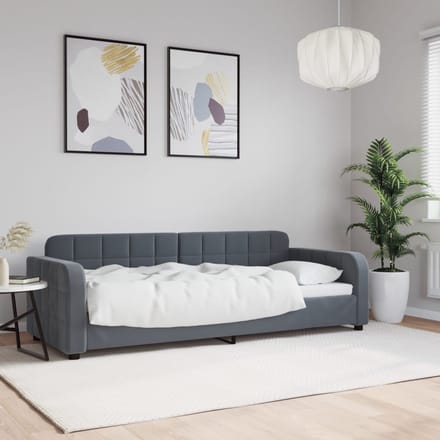 vidaXL - Slaapbank - 80x200 - cm - fluweel - donkergrijs