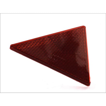 160x140mm reflector driehoek rood - driehoekreflector e9 keurmerk - reflectieplaat - waarschuwing reflector - was