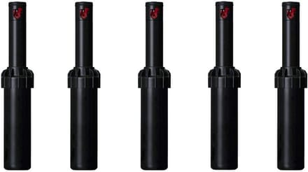 Verzonken pop-up sproeier set van 5 met 10 cm stijger - Zwart