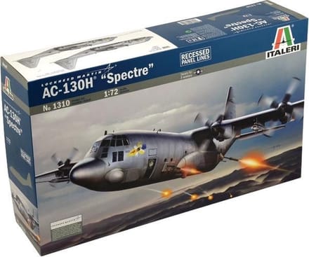 Italeri Modelbouwpakket Militaire voertuigen - 1310 AC-130H Spectre Plane Plastic - 1:72 - Modelbouw