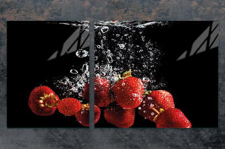 TMK ArtDeko Serie - Snijplank - Truskawki - 100x52 cm - Glas