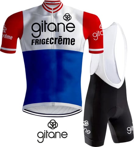 Retro Wielertenue Gitane FrigeCreme - REDTED - M