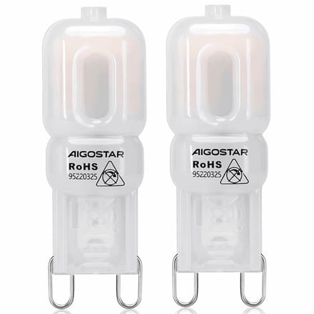 G9 steeklampje 2 stuks - LED 2W~170Lm=18W traditionele verlichting - warmwit 3000K - 230 Volt