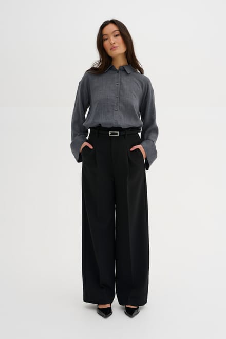 My Essential Wardrobe 28 The Tailored High Pant Broeken Dames - Zwart - Maat 36