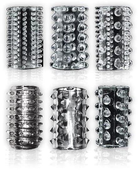 Icon - Crystallines - Penis Sleeves - 6 stuks - Transparant