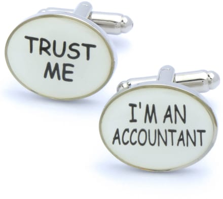 Manchetknopen - Trust Me Accountant Ovaal