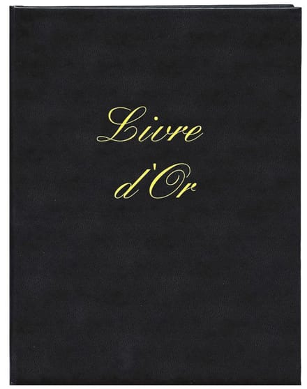 ELVE gastenboek A4 formaat, wit met gouden opdruk