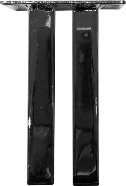 Stalen meubelpoot chroom vierkant 5 bij 2 cm en hoogte 13 cm - Set van 4 stuks