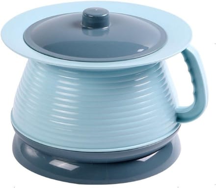 Draagbare Bedpan - Kamer Pot - Hygiënisch Werken - Met Deksel - 17.5x13.5cm - Diverse Kleur