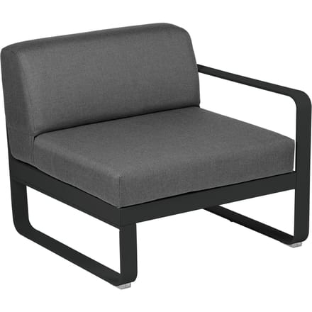 Fermob BELLEVIE Fauteuil Module rechts - 42 drop mat - A3 grafietgrijs