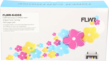 FLWR - Toner / CLT-K406S / Zwart - Geschikt voor Samsung