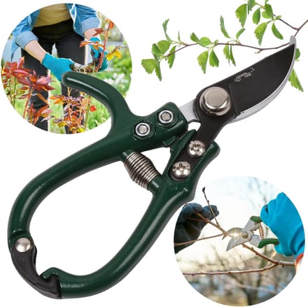 Handmatige SNOEISCHAAR VOOR TAKKEN, heggenschaar, GEBOGEN mes, SCHERP 16 cm