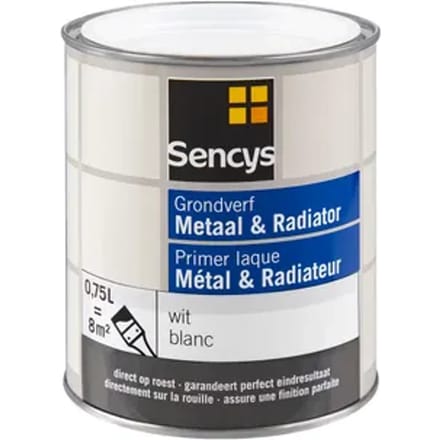 Sencys Grondverf Metaal En Radiator Wit 750ml