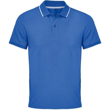 SOLS Volwassen Unisex Palermo Poloshirt (Royaal Blauw, Wit)