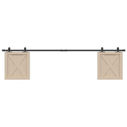 vidaXL - Ophangset - voor - schuifdeur - 213 - cm - koolstofstaal