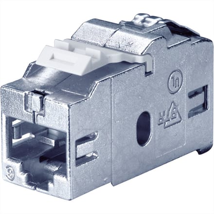 BACHMANN Keystone CAT6 klasse Ea STP koppeling RJ45 afgeschermd 10GBit, zilver