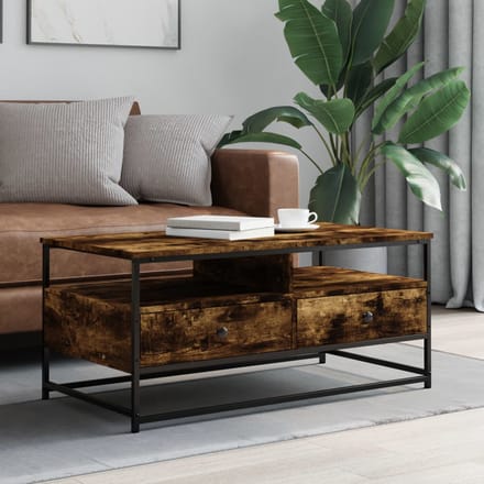 vidaXL - Salontafel - Gerookt - eiken - 100 - x - 51 - x - 45 - cm