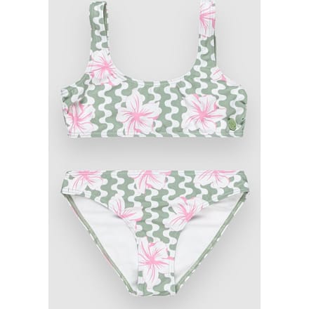 Roxy Party Waves Kids Bikini Set groen