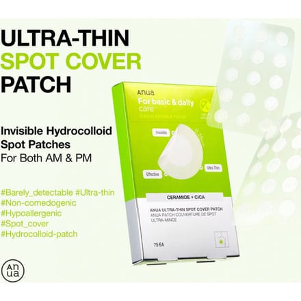 Anua Ultra Dunne Spot Cover Pleister Hydrocolloïde Puistje 75 stuks