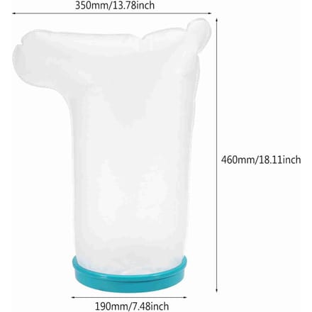 Waterdichte Badbeschermer Beenbeschermhoes voor Douche Kinderbeen white
