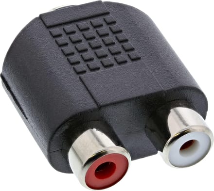 Tulp (v) - 3,5mm Jack (v) stereo audio adapter