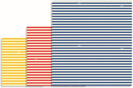 Bee's Wax - Bijenwasdoek Gestreept Set van 3 Stuks Assorti - Bijenwas - Multicolor