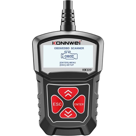 KONNWEI KW309 Universele autoscanner Professionele autocodelezer Voertuig CAN-diagnosescan zwart