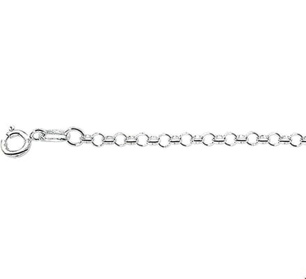 Zilveren Collier jasseron 2 1002205 45 cm