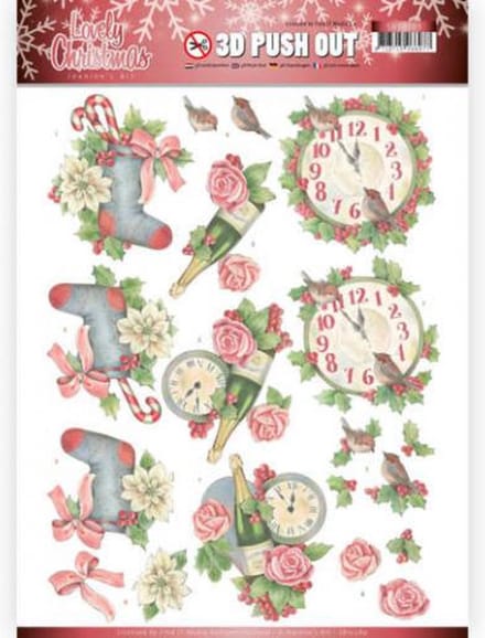 3D Pushout - Jeanine's Art - Lovely Christmas - Lovely Christmas Time
