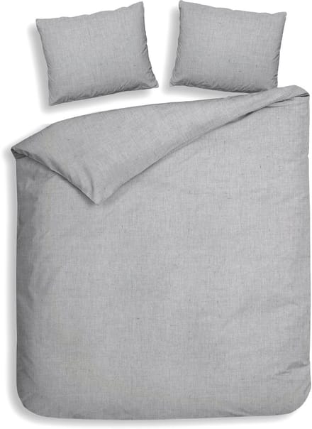 Heckettlane Franela Dekbedovertrek - Extra breed - 260x200/220 cm - Light Grey