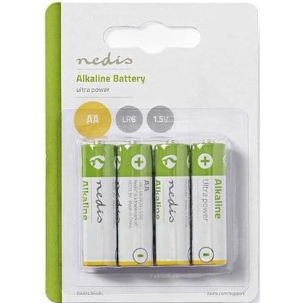 Nedis Alkaline AA Batterijen 1.5V-4 Stuks (Diversen) Nieuw