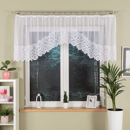 Markizeta Malwina - Jacquard Gordijn - 310x80 cm - Wit