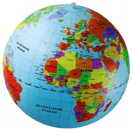 Carly Toys Maxi Globe - Opblaasbare Wereldbol - 50 cm - Nederlands