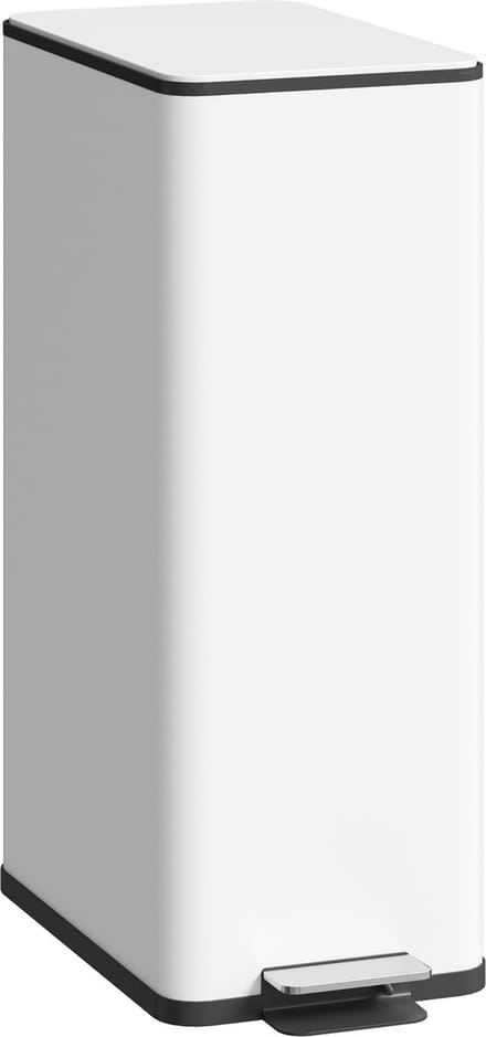 Prullenbak 20L - Afvalbak Keuken - Hygiënisch Werken - Soft-Close Deksel - 21.5 x 37.2 x 57cm - Wit