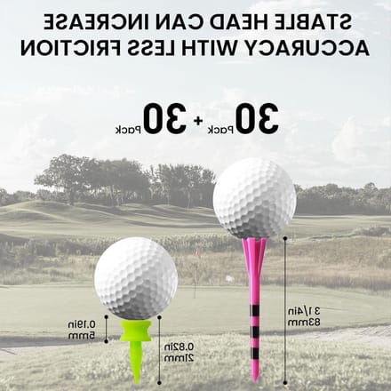 Golf Tees Mix Pack - Golf Tee Set - Golfen op de baan - Lage wrijvingskop
