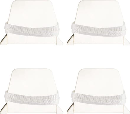 PALMAT Rolluikhaspel met Band en Witte Behuizing ,14 mm brede, 5 meter lange band (4 stuks, witte band)