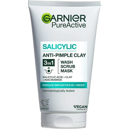 Garnier PureActive Salicylic 3in1 Anti-Pimple Clay Cleanser 150 ml