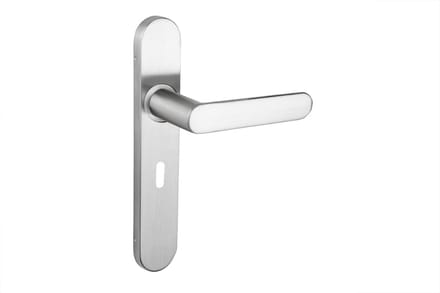 Lavuzo deurkruk Novara RVS met afgerond schild SL56 | Per set | Deurklink met schild