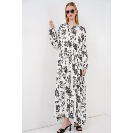 Gepubliceerd V-hals Maxi Jurk