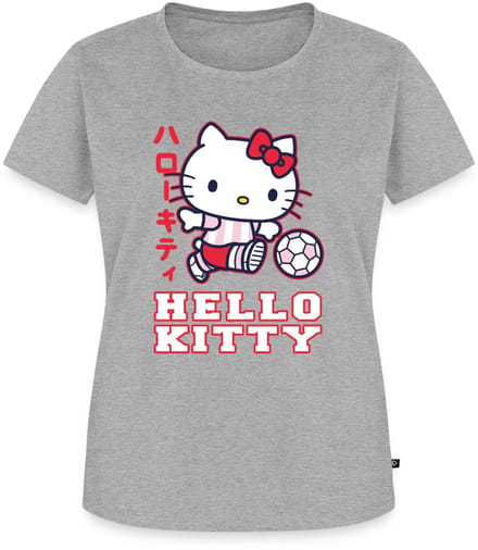 Hello Kitty Speelt Voetbal Premium T Shirt Dames