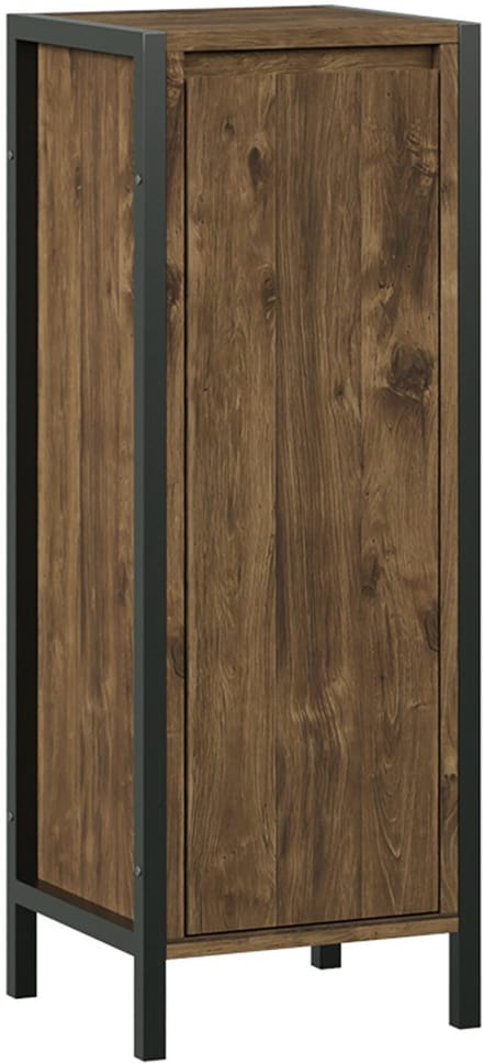 Vicco Naola Halfhoge kast – 30 x 80 cm met 3 compartimenten Eiken/zwart