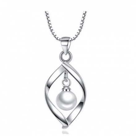 Ketting Elona-Zilver-synthetische Parel - Charme Bijoux