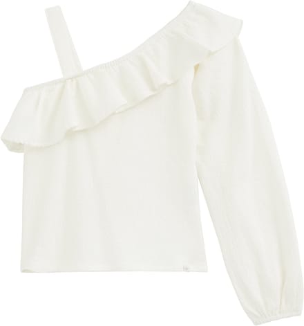 WE Fashion Meisjes off-shoulder top met structuur