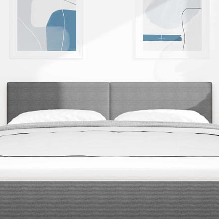 vidaXL - Hoofdbord - Lichtgrijs - 144 - cm - Corduroy - stof