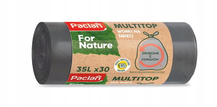 Paclan Multitop - Vuilniszakken - 35L - 30 Stuks - Grijs
