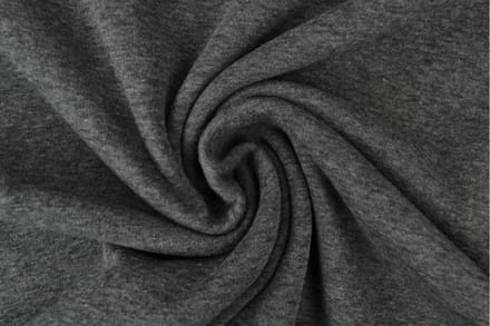 10 meter alpenfleece - Donkergrijs melange - 150cm breed